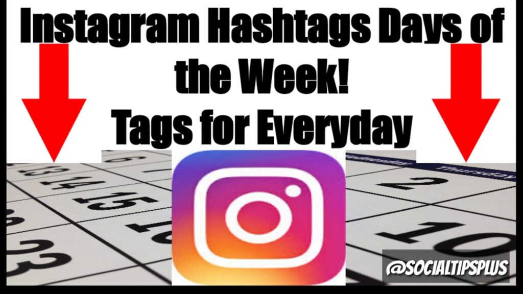 hashtags for each day of the week