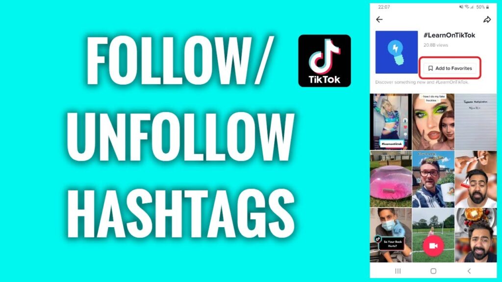 how to follow a hashtag on tiktok