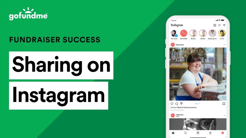 how to share gofundme link on instagram